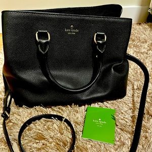Kate Spade large black leather purse